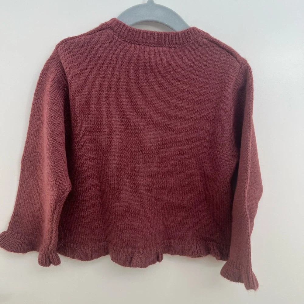 Zara Kids Ruffled Cardigan - Mauve - Picture 6 of 7
